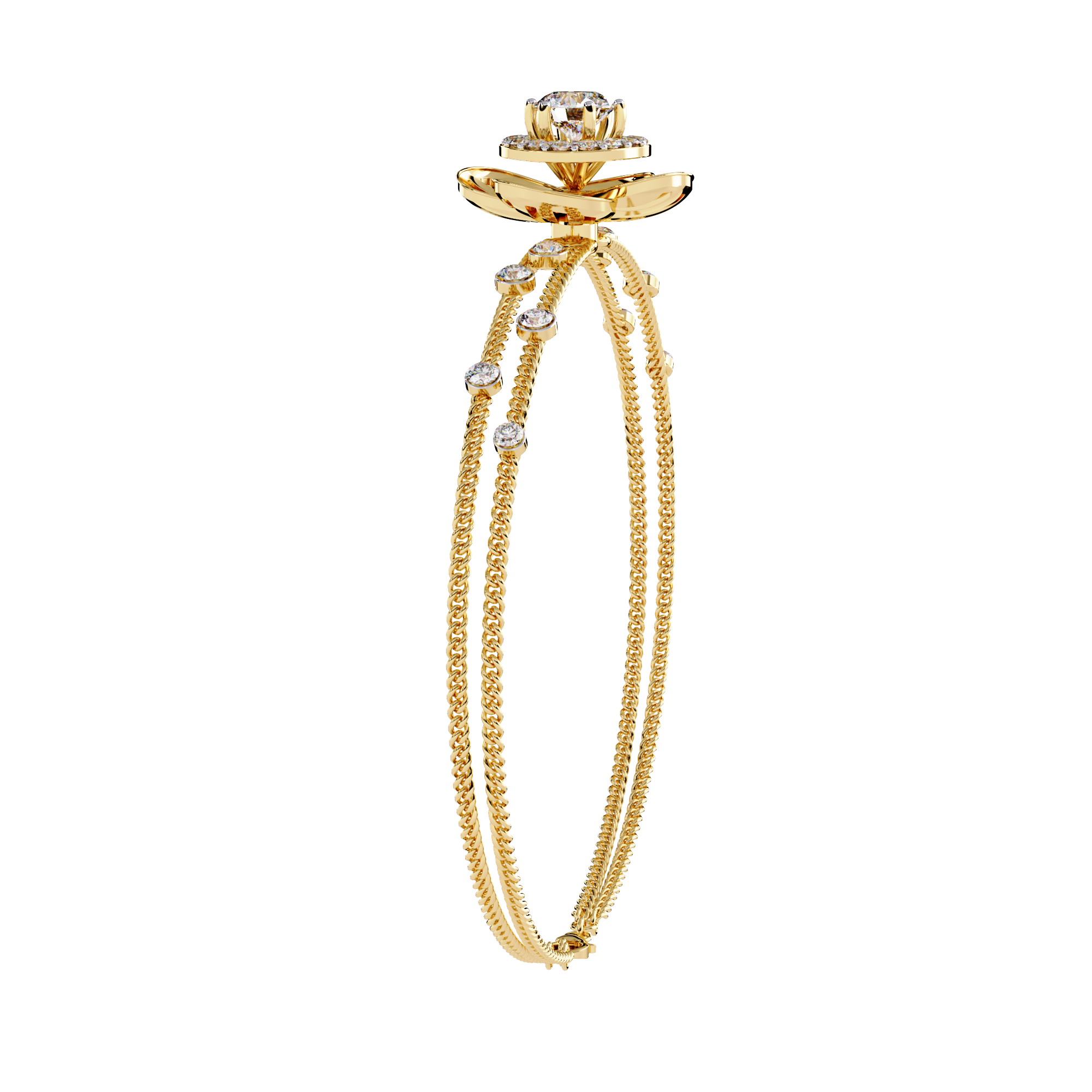Solitairekart 0.95ct Cluster Diamond Bracelet-H Color, VS1 Clarity